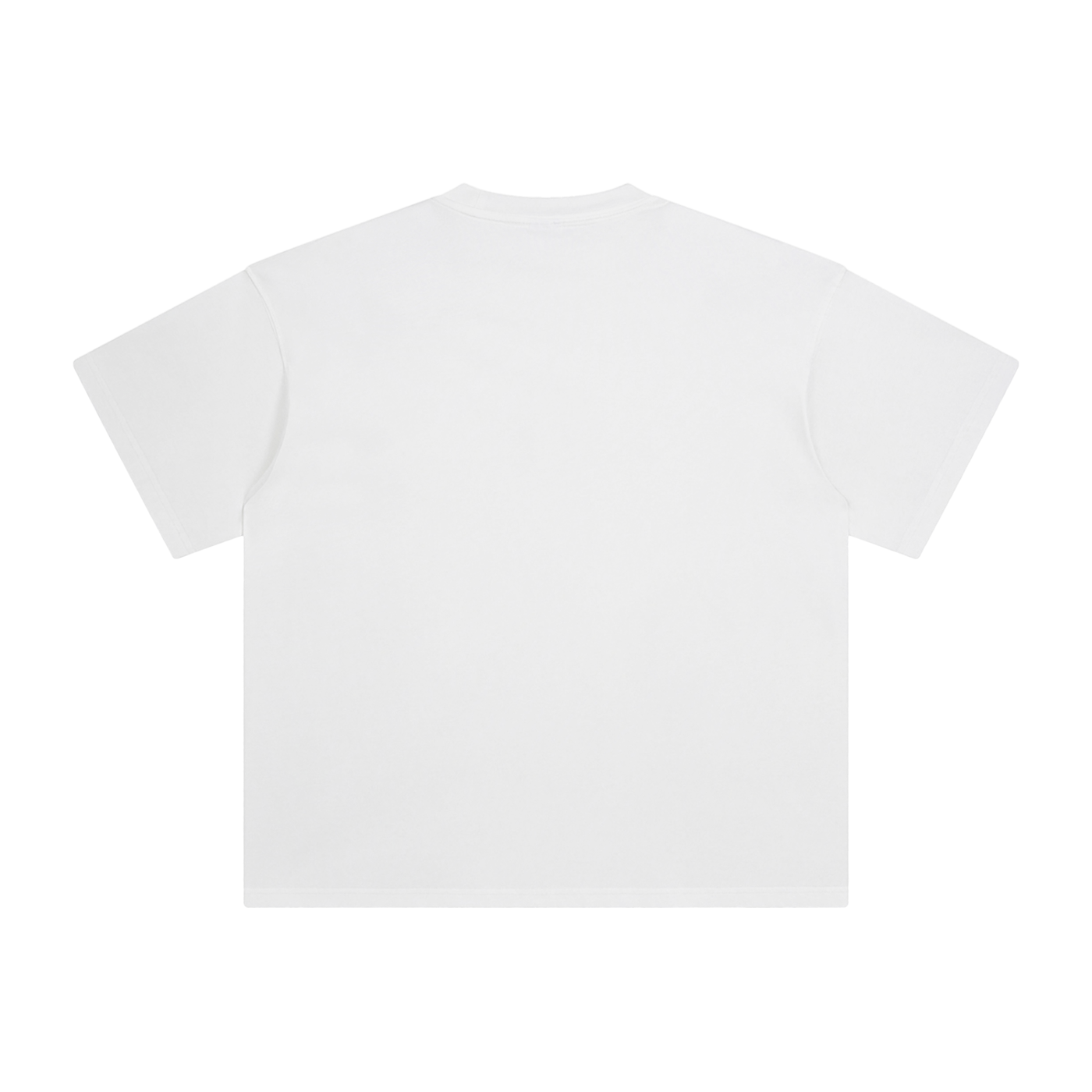 White t-shirt with cool graphic front design on a blank background