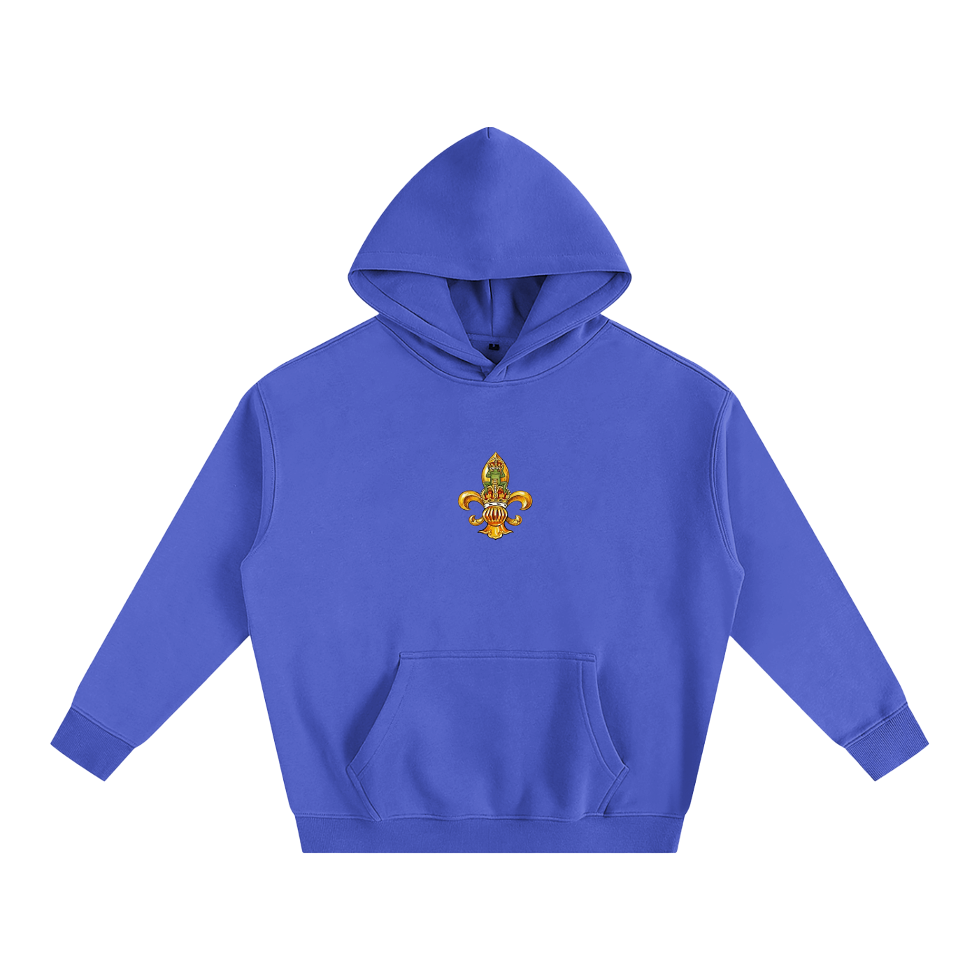 Klein blue Fleur de Frog hoodie - unisex cotton blend oversized hooded sweatshirt