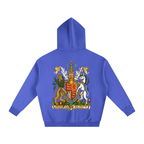 Klein blue Fleur de Frog hoodie - unisex cotton blend oversized hooded sweatshirt