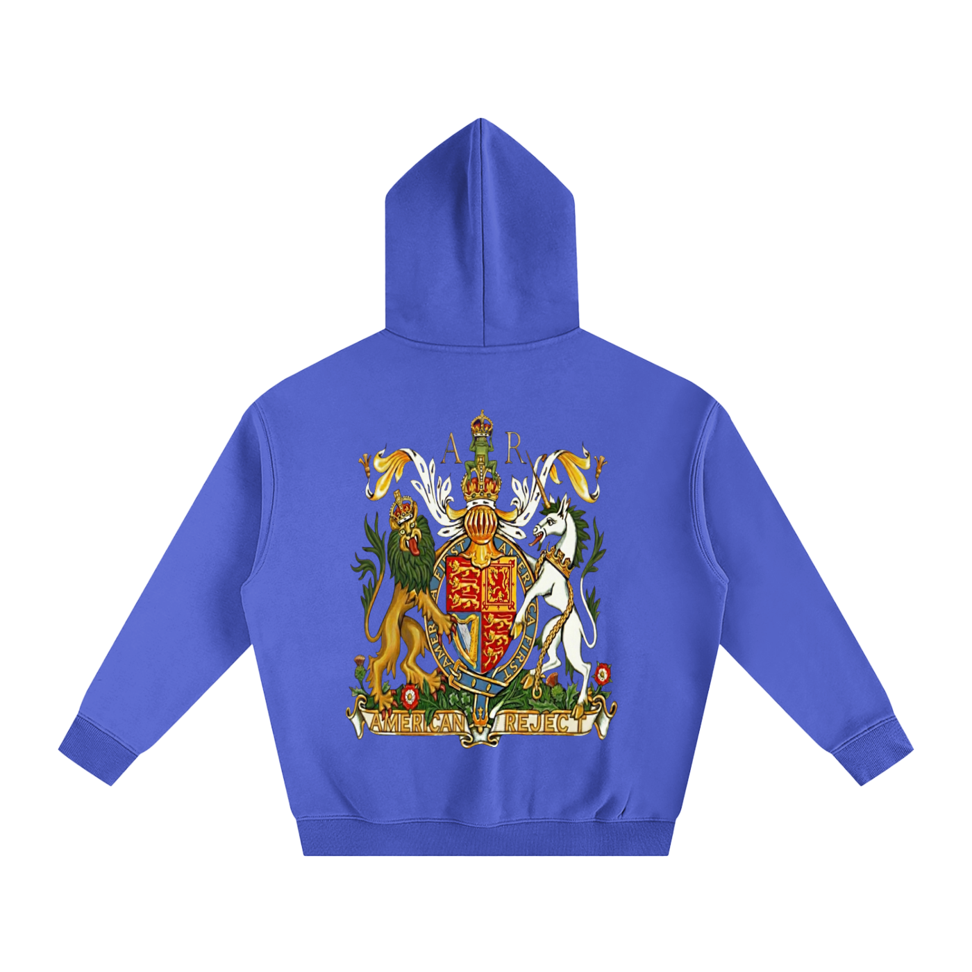 Klein blue Fleur de Frog hoodie - unisex cotton blend oversized hooded sweatshirt