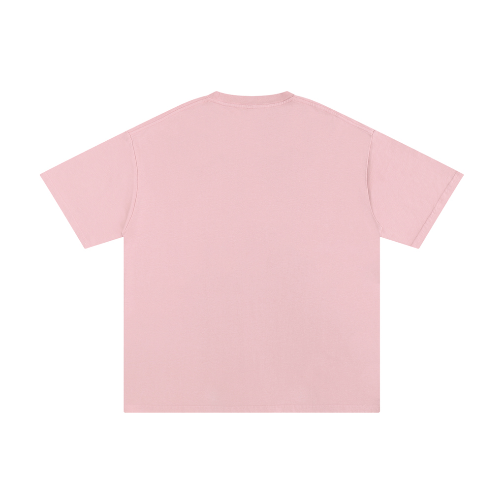 light pink t-shirt with a graphic of the Statue of Liberty and 'Restore America' text on a blank background