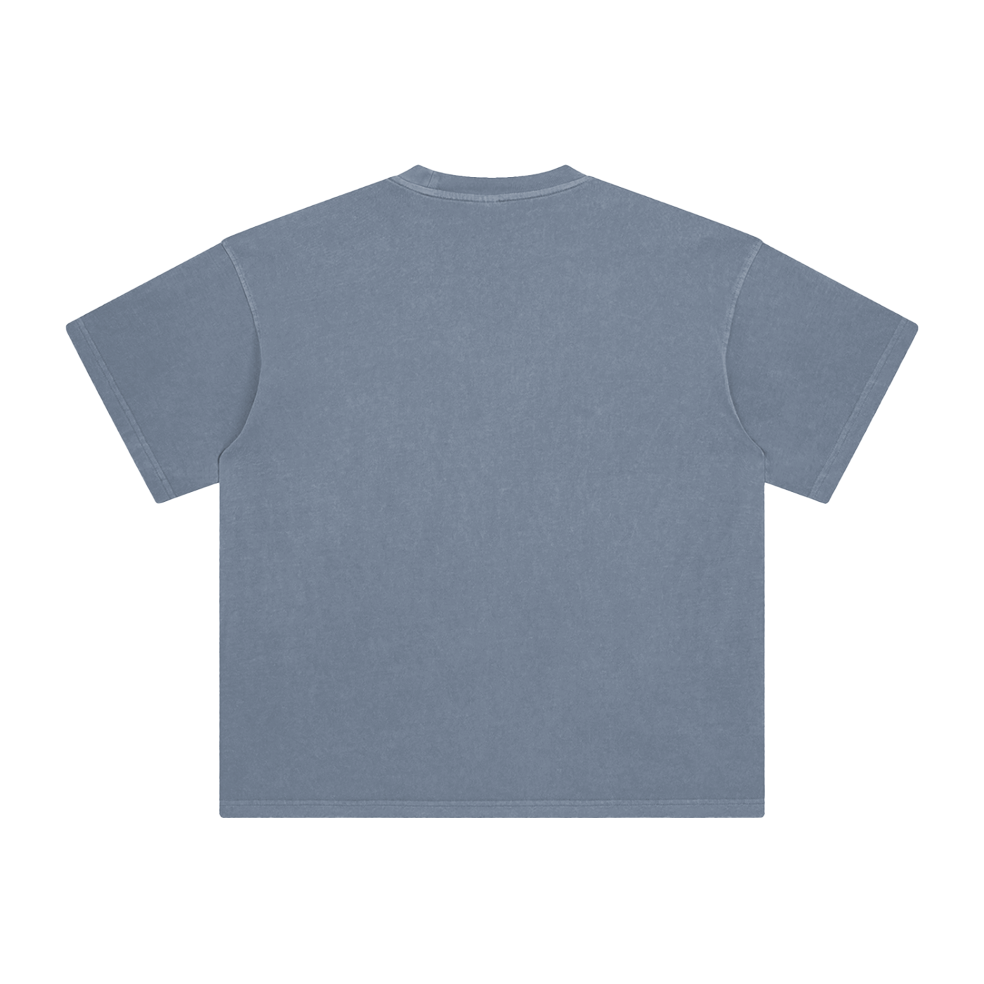 Grey blue t-shirt with cool graphic front design on a blank background