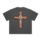 dark grey crusader tee with cross 