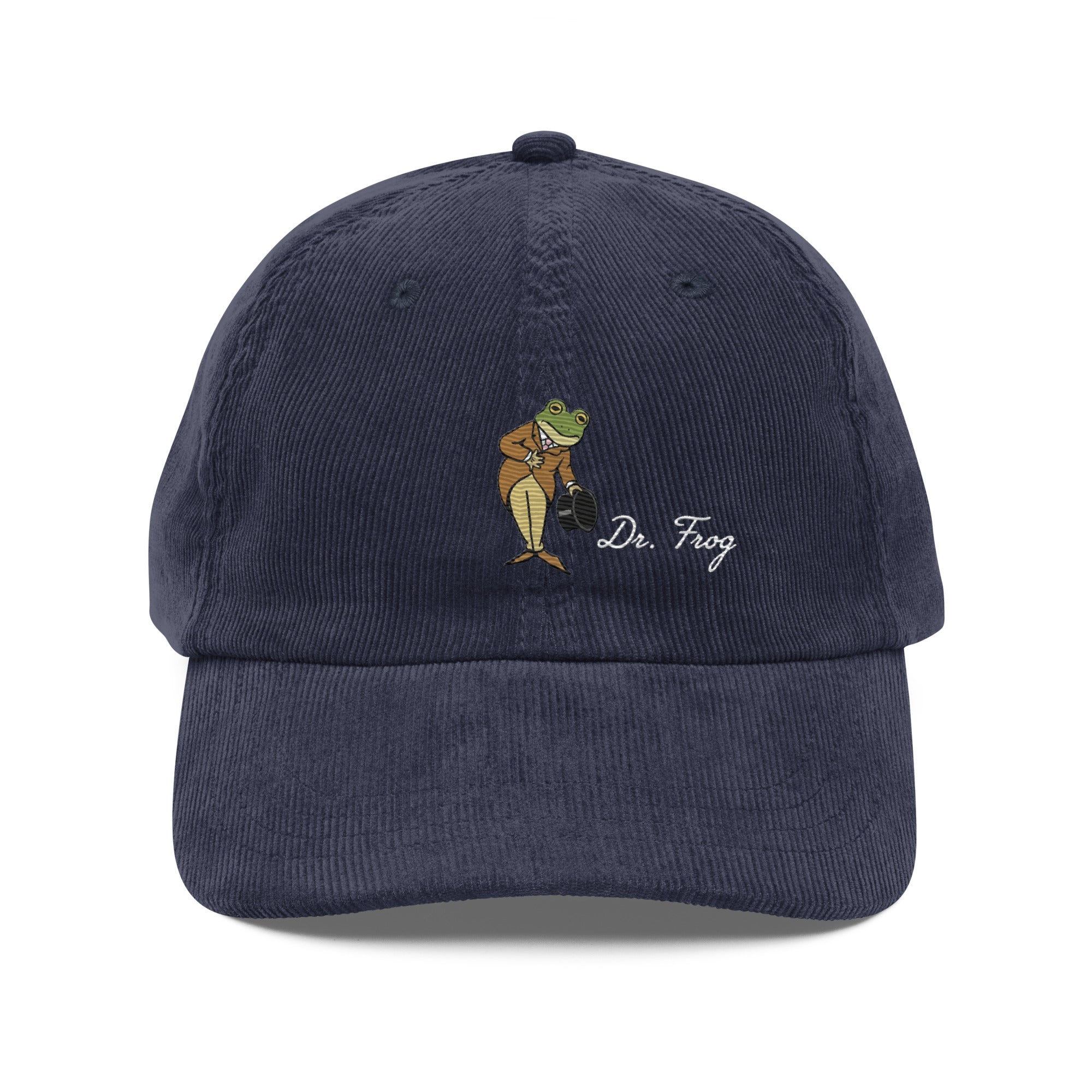 navy dr frog corduroy cap vintage