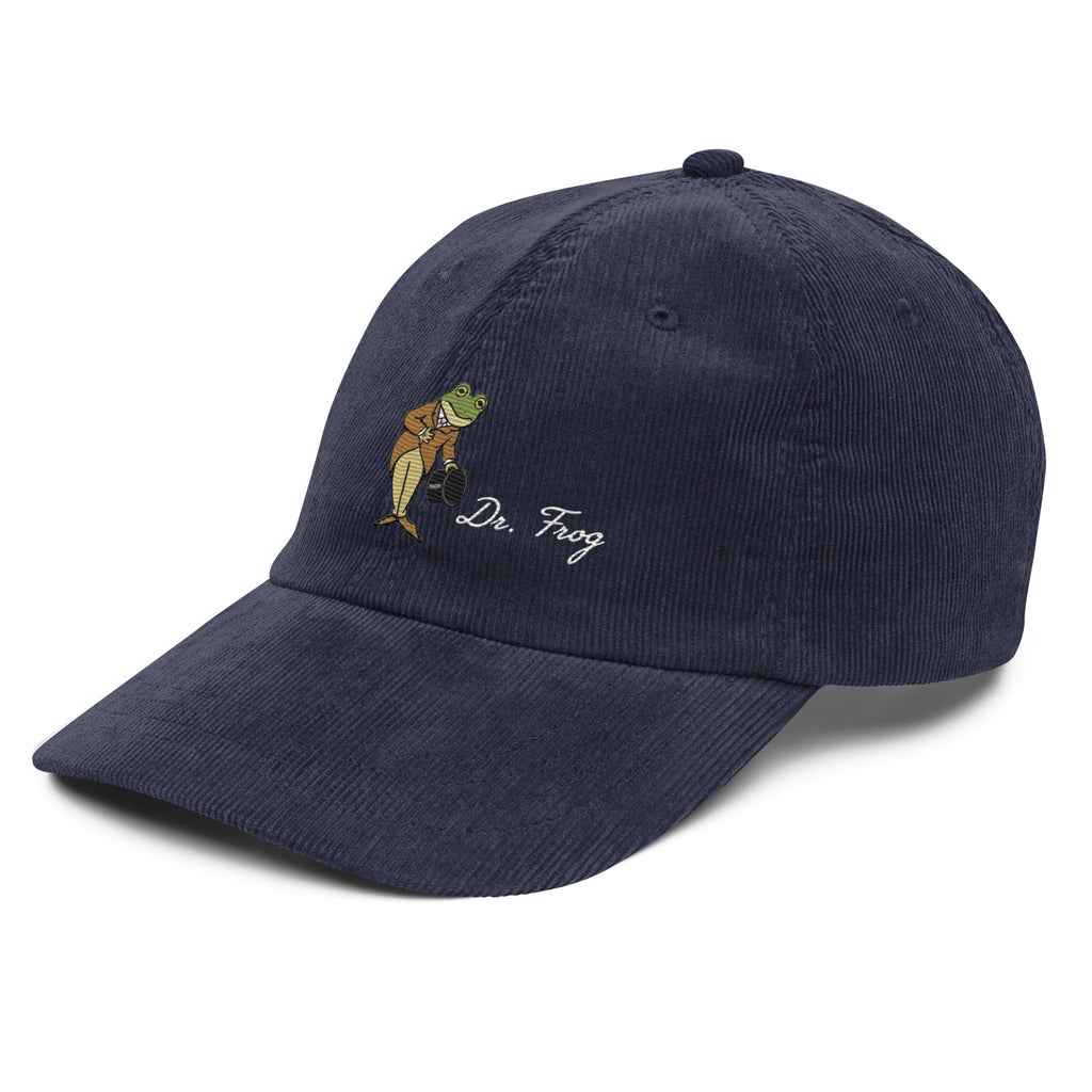 navy dr frog corduroy cap vintage