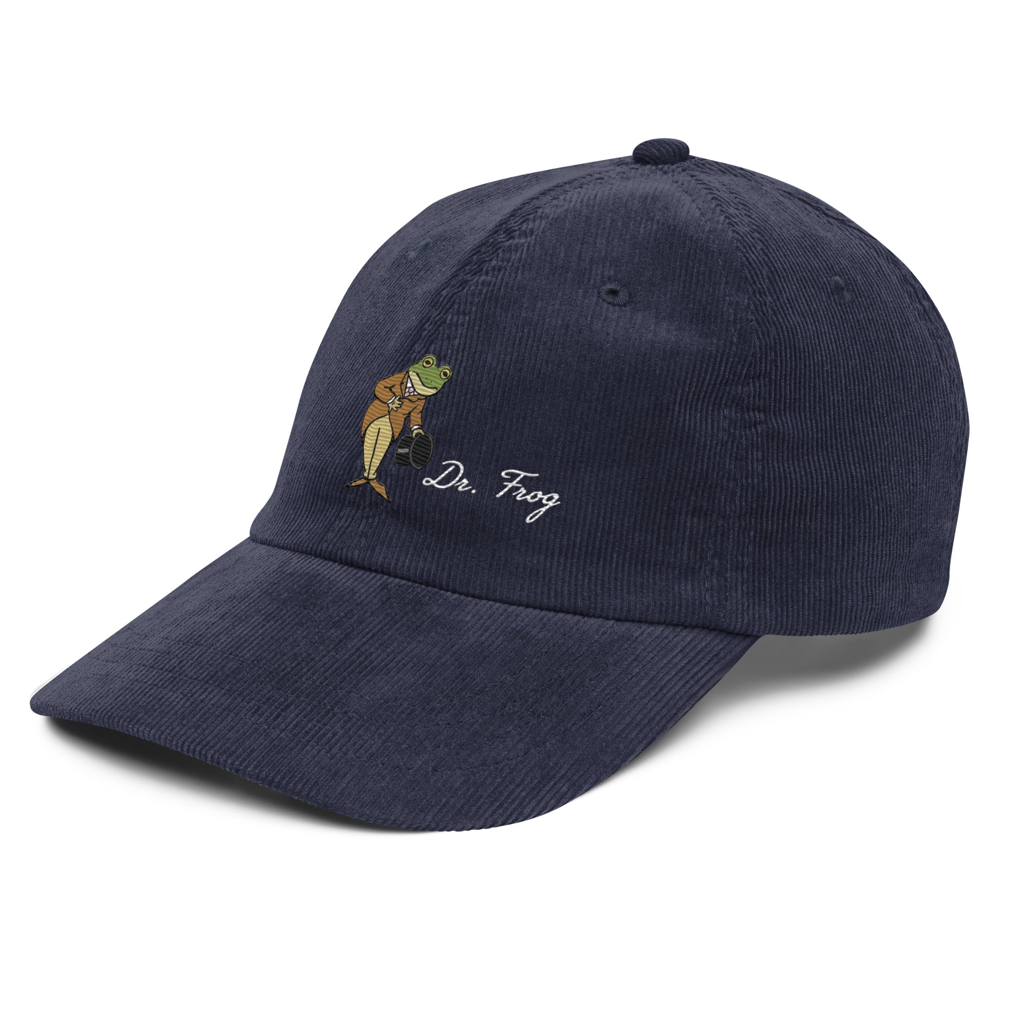navy dr frog corduroy cap vintage