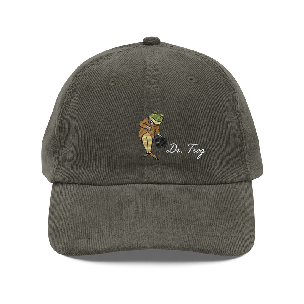olive dr frog corduroy cap vintage