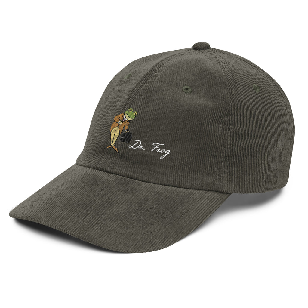 olive dr frog corduroy cap vintage