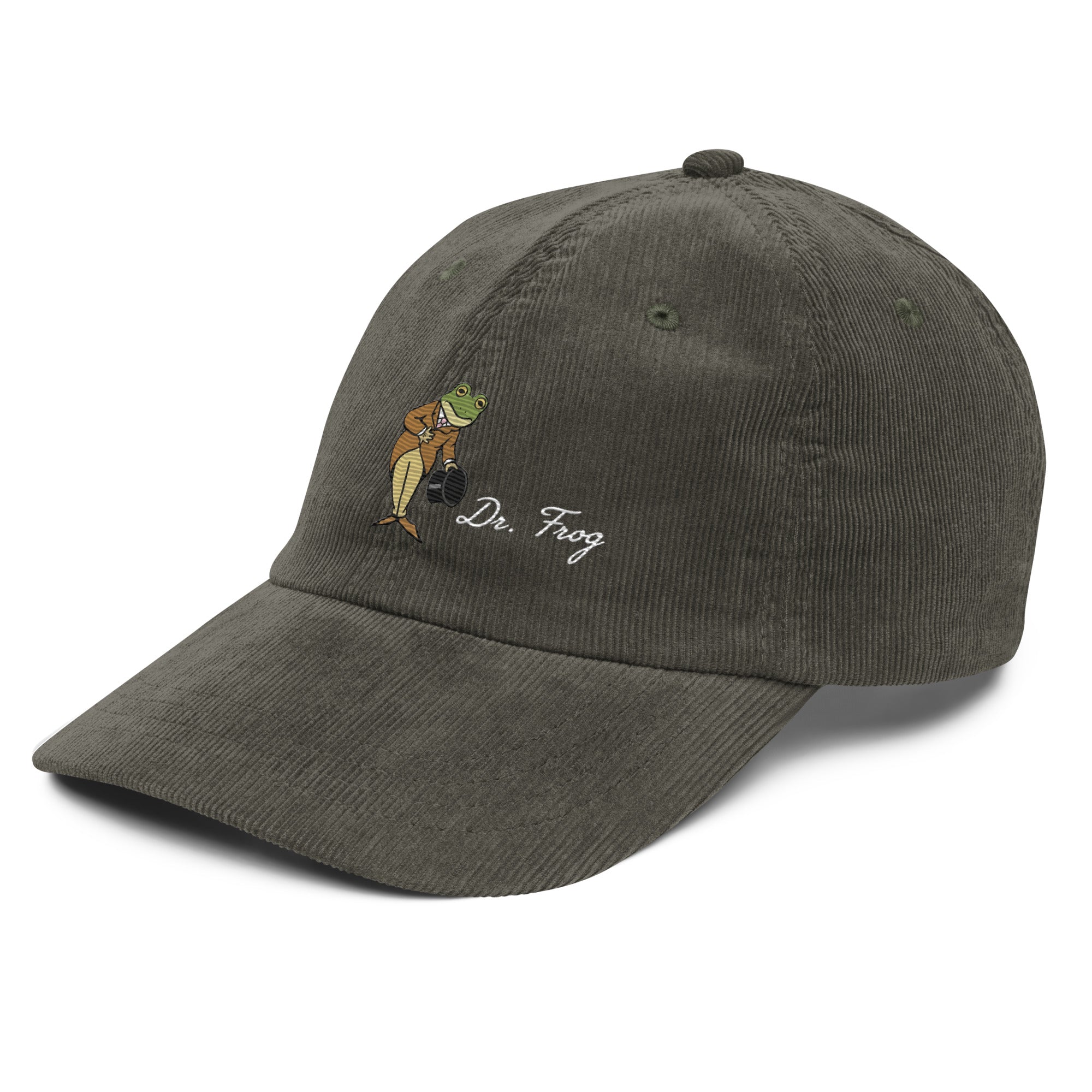 olive dr frog corduroy cap vintage