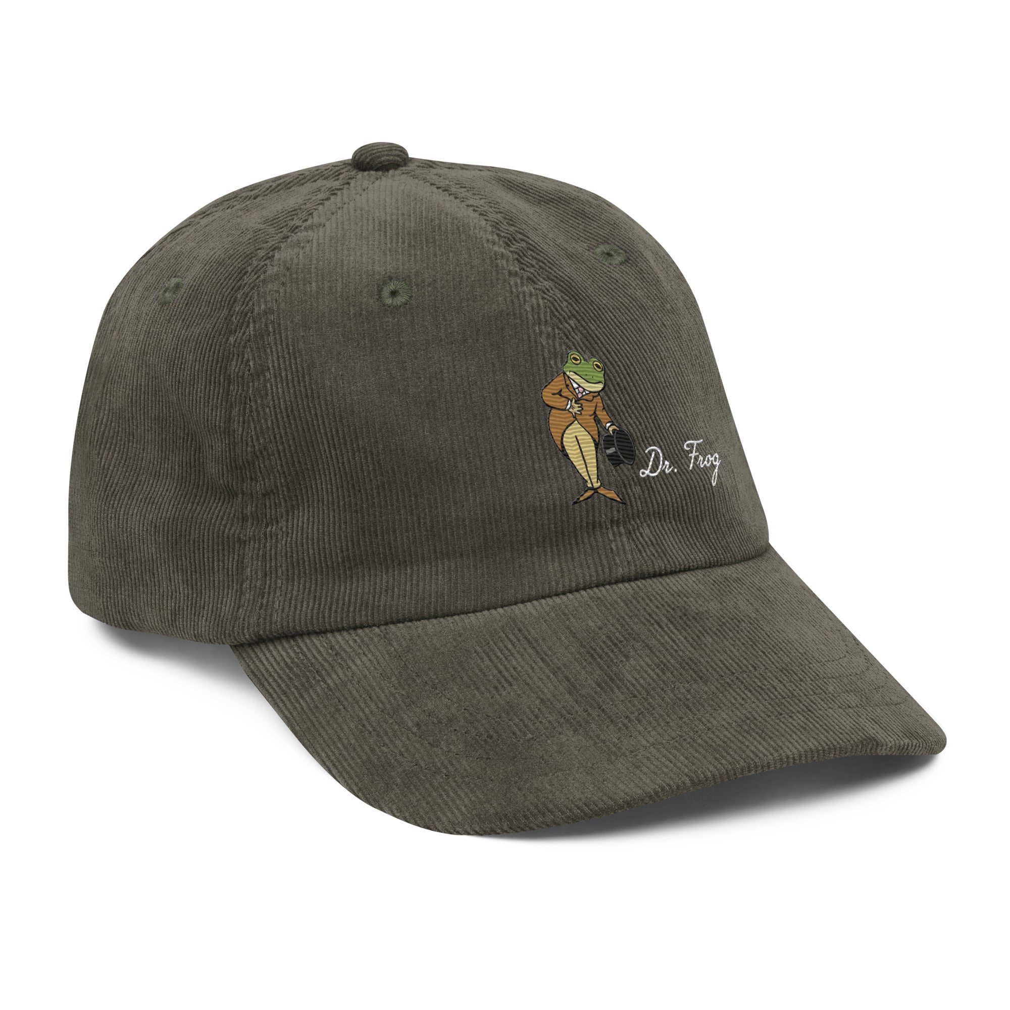 olive dr frog corduroy cap vintage
